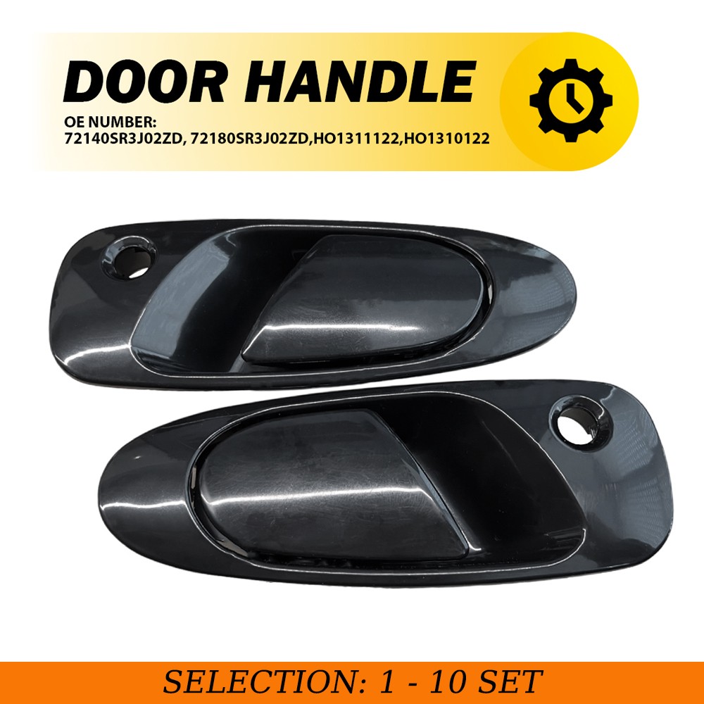 2-20 Exterior Door Handle Black For Honda Civic del Sol 1993-97