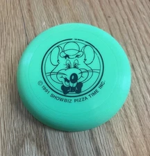 CHUCK E CHEESE 1991 SHOWBIZ Pizza Merch Small Frisbee 3.5" Mini Vintage Prize