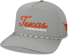 Legacy NCAA Officially Licensed Hat, Texas Longhorns, Gray, Golf Rope Cap