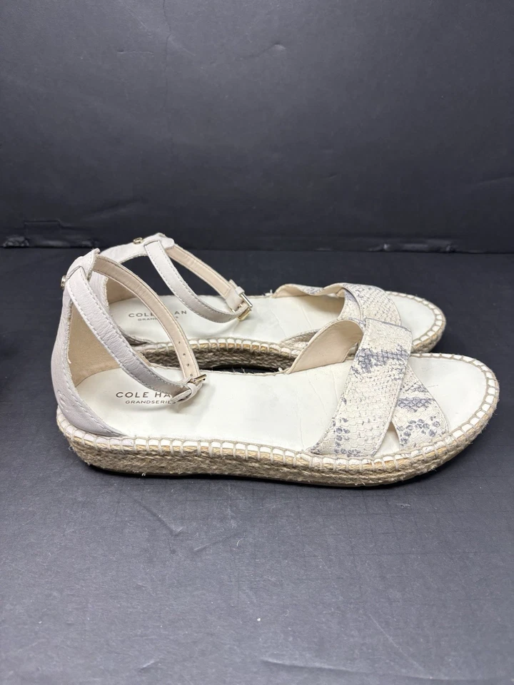 Sandalias Alpargata Cole Haan Grand Series Cloud Feel Estampado Serpiente Talla 7 B Foto 3 de 4
