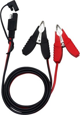 3.2ft 12V 14AWG Alligator Butterfly Clip to SAE Connector Quick Release Disconne