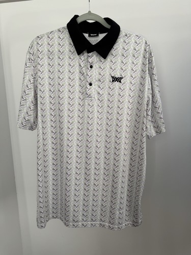 PXG Golf Polo M | Grey/Black Performance Shirt | Premium PXG Logo