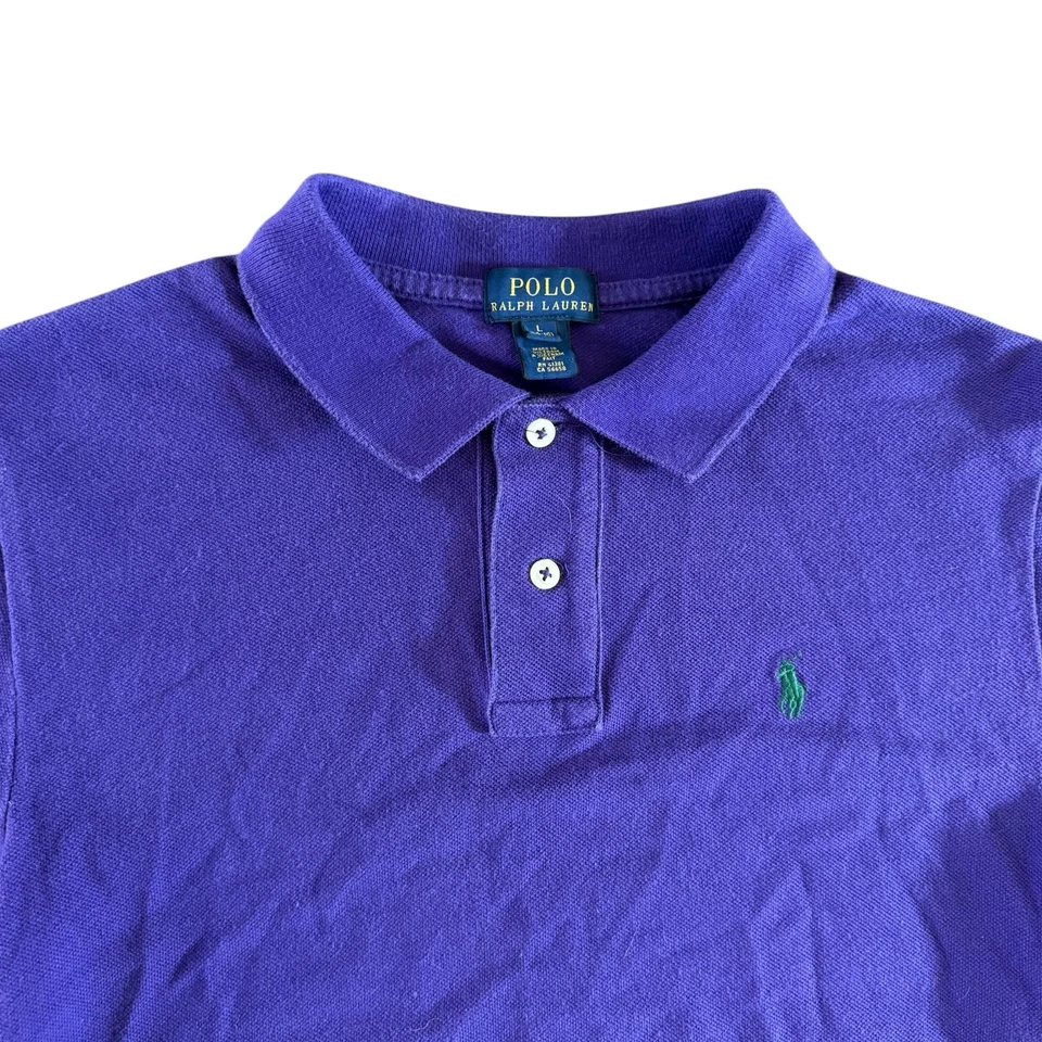 Polo Ralph Lauren Púrpura Polo Verde Poni Logo Talla Grande Niños Manga Corta Foto 2 de 3