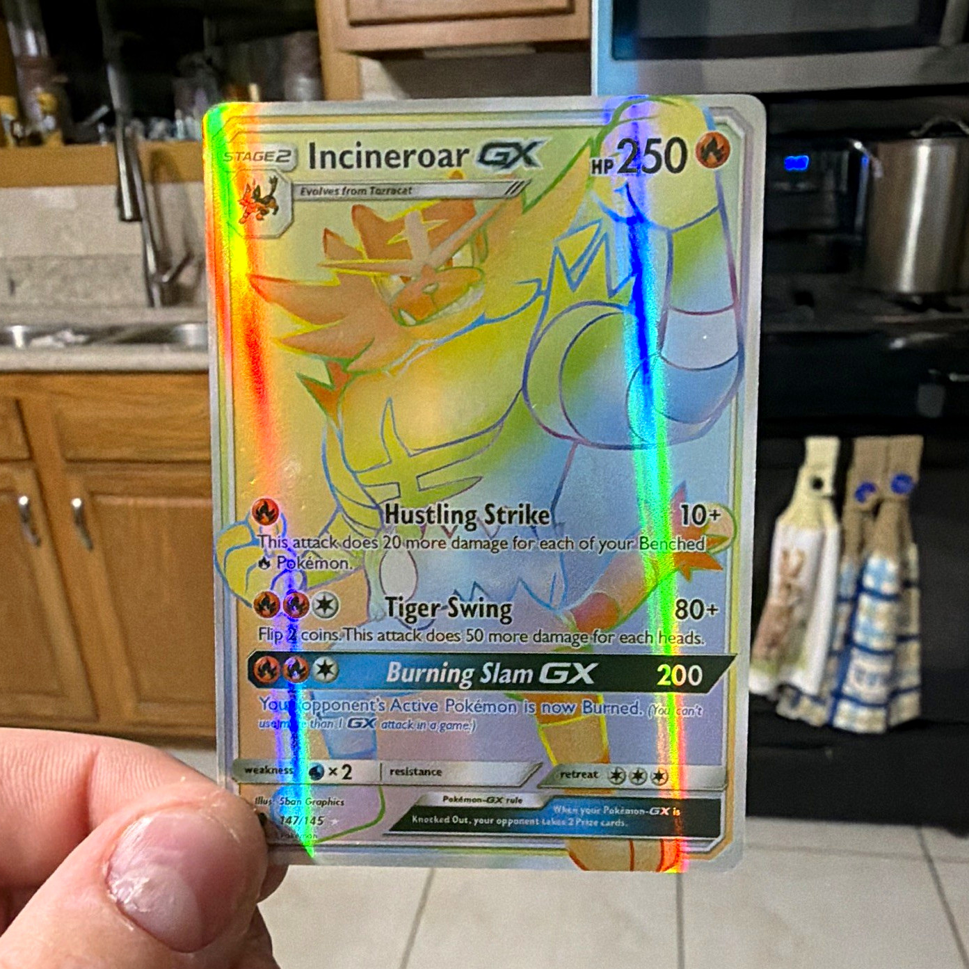 Incineroar GX 147/145 SM Guardians Rising Secret Rare Full Art Holo
