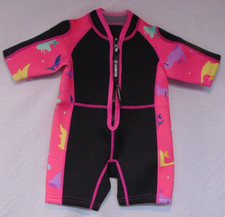 Baby Child Wetsuits Chriffer Wet Suit 2mm Neoprene Thermal Pink Sz XS 1-2 Yr Old
