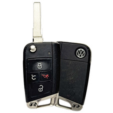 Used Oem 15-21 Vw Volkswagen Golf R Logo Flip Key Fob Remote 5g0.959.752.be