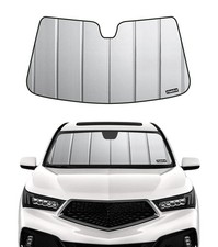 Pigenius Windshield Sunshade for Acura MDX 2014-2020, Premium Grey Leather Fi...