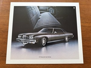 Original Pontiac Dealer Showroom Cardboard Poster 1973 Bonneville Hardtop Vtg
