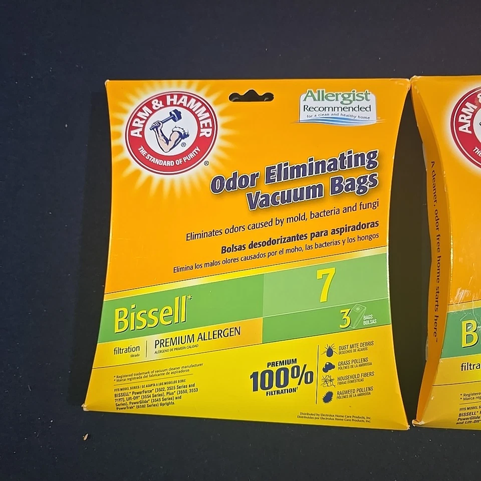NEW Arm & Hammer Bissell 7 Odor Eliminating 6 Vacuum Bags # 62616A - Image 3 of 4