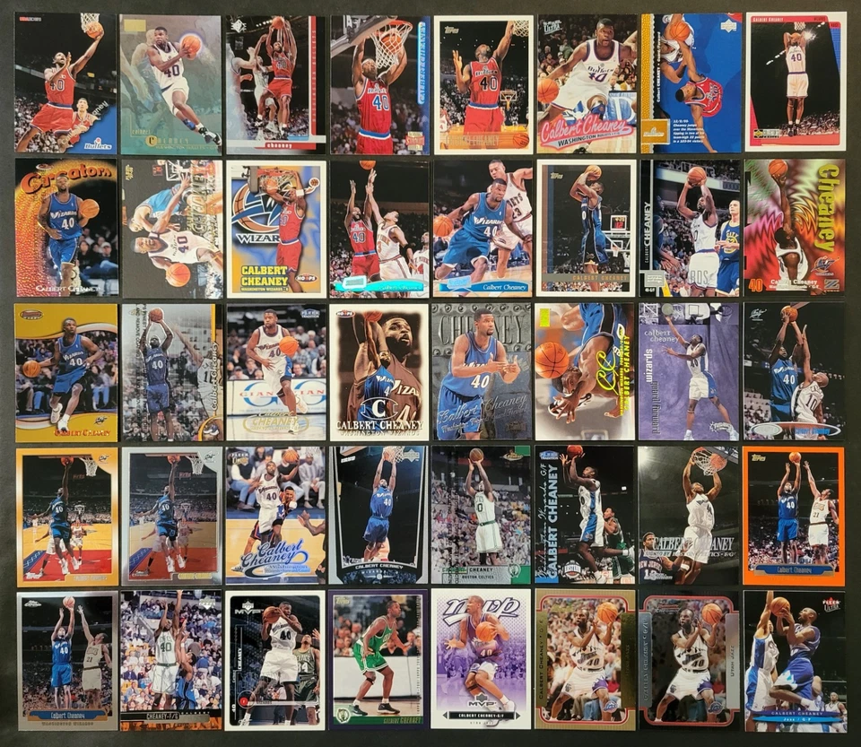Лот из 80 различных баскетбольных карточек CALBERT CHEANEY 1993-2004 BSK3714 - Изображение 2 из 2
