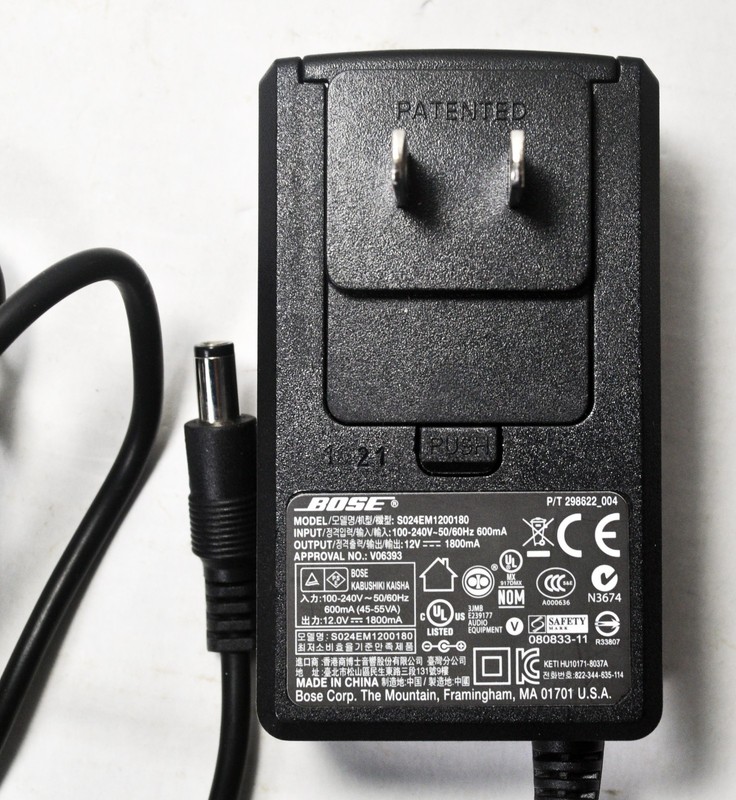 Genuine BOSE AC Adapter for Companion 2 Series II Speakers, 12V - 1800mA