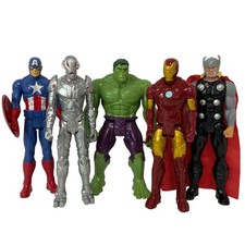 Lote de 5 figuras de acción Avengers Marvel 12 pulgadas Hasbro Hulk Thor Ironman Ultron