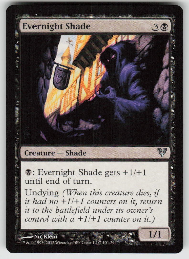 Evernight Shade Uncommon Avacyn Restored 101 MTG Lightly Played