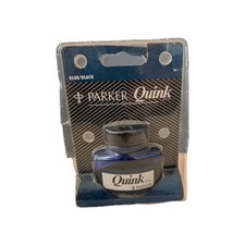Vintage Parker Quink Fountain Pen Ink Bottle 57ml Blue Black Sealed New NOS
