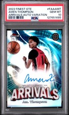 2022 TOPPS FINEST OTE ARRIVALS AUTO VARIATION #FAAAMT AMEN THOMPSON 71/99 PSA 10
