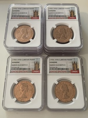 コレクション 1898 G.BRITAIN PENNY NGC MS64 BN 1954 - 1970 Great Britain Penny NGC Genuine Queen Elizabeth 2 | eBay