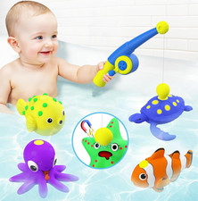 Color Changing No Hole Magnetic Fishing Bath Toys for Kids Toddlers Baby, Color