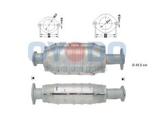 Oyodo Katalysator Kat passend für Renault Clio I 1.2 1.4 Rapid Kasten