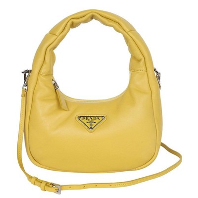 Soft Padded Nappa Leather Mini Bag in Yellow