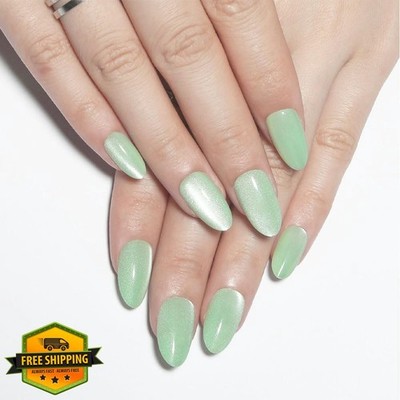 evpct Light Green Almond 32Pcs Press On Nails