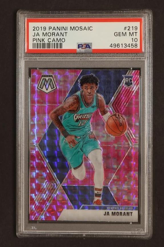 2019 Panini Mosaic Pink Camo Mosaic Ja Morant #219 PSA 10