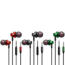 Noise Canceling In Ear Headphones with Control Comfortable Fit Earphones 3.5mm