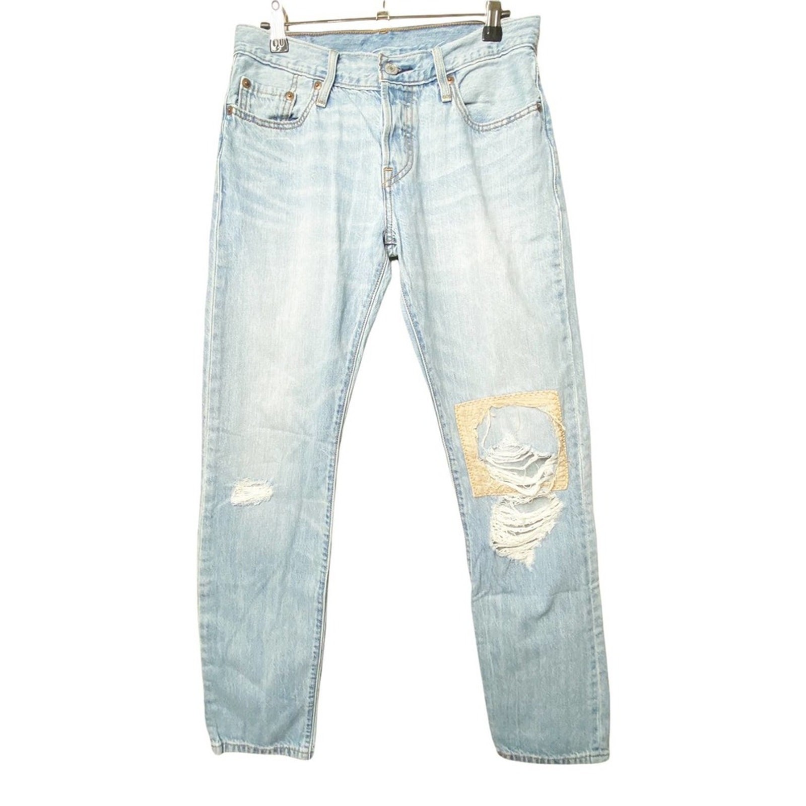 Levi's 501 Jeans Patch Knee Button Fly Distressed… - image 1