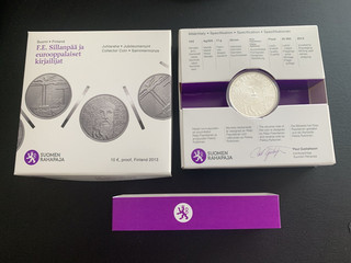 FINNLAND SILLANPÄÄ 10 EURO SILBER 2013 OVP MIT BOX ZERTIFIKAT