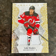 2025-26 Upper Deck Artifacts Jersey Gold #64 Luke Hughes /299 New Jersey Devils
