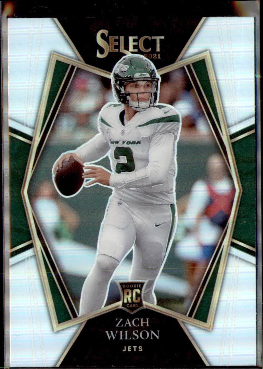 2021 Panini Select #144 Zach Wilson Silver Prizm Die Cut 3 1 A