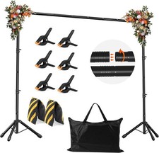 JSungo Photography Backdrop Stand Black Adjustable with Carrying Bag 10x7.5ft 
