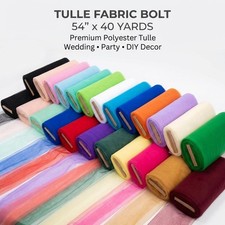 Polyester Tulle Fabric Bolt 54 Inches 40 Yards Soft Wrinkle Resistant