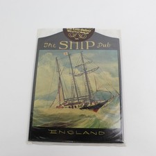 Vintage Mini Pub Sign Company Made in England "The Ship Pub"