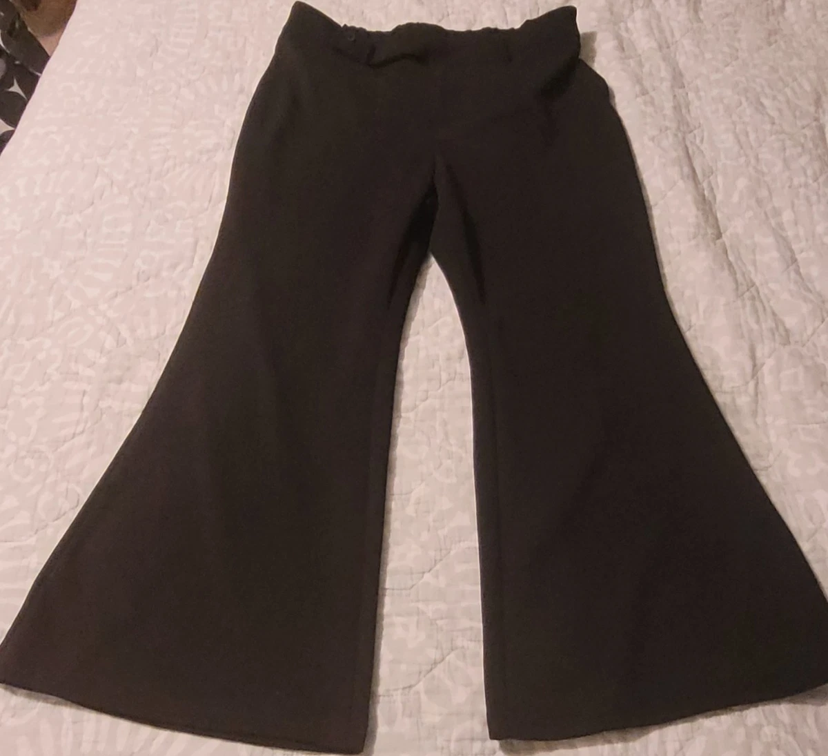Flared Black Plus Pants for Women for sale | eBay
