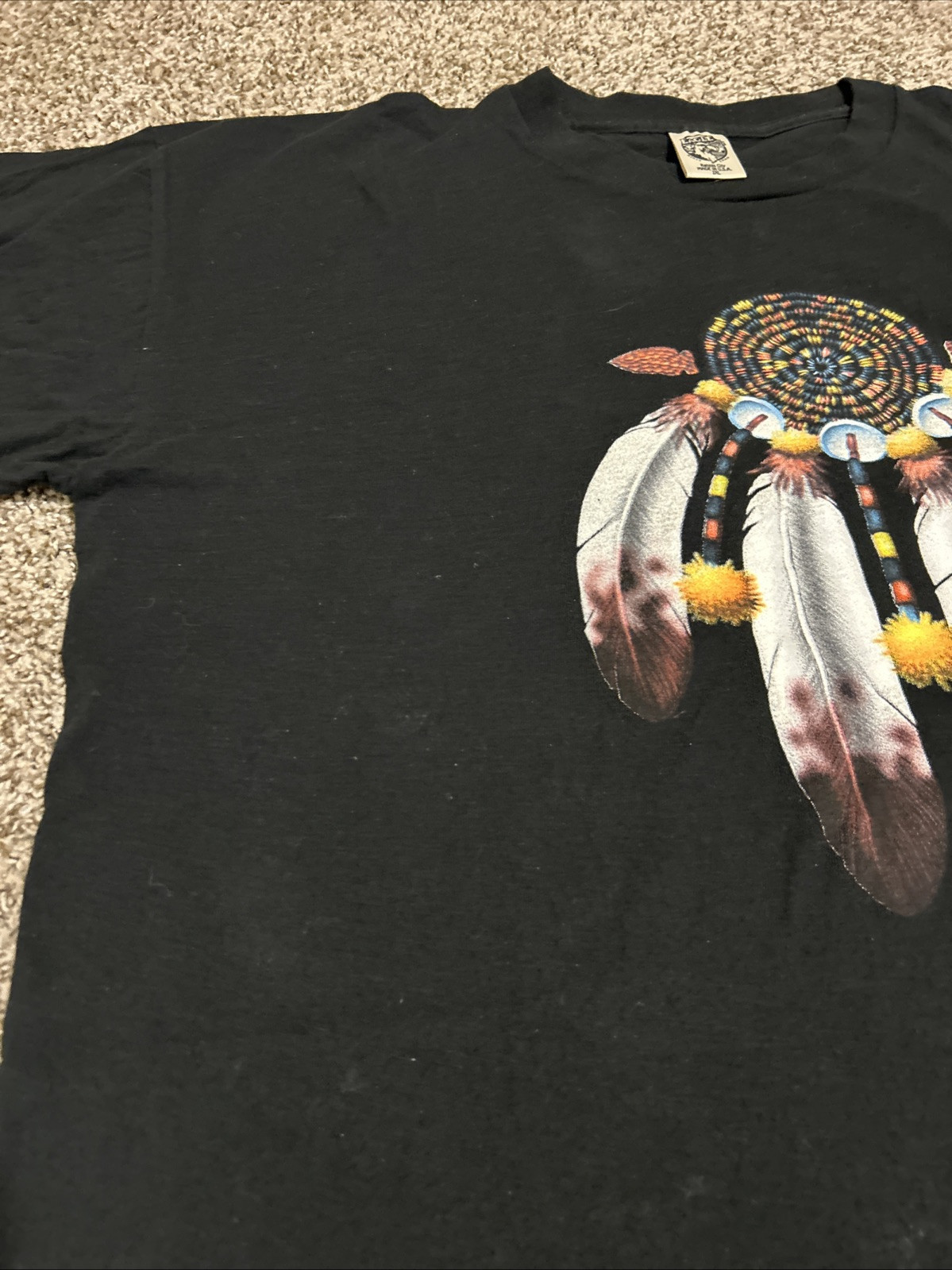 Vintage 1996 Eagle Products Colorado Indian Feather/Beads Graphic Men 2XL Shirt