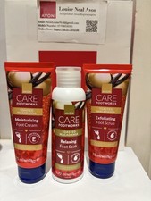 Avon Macadamia & Vanilla Footcare Set Cream, Soak And Scrub