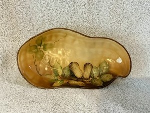 Nippon Morimura Peanut Nut Shape Hand Painted Porcelain Nut Dish Antique c.1921
