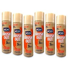 6 Pack Vo5 Hair Spray Brush Out Crystal Clear 14 Hour Hold 8.5 Oz Each