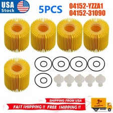 5pcs Oil Filter Kit Fits For Toyota Scion Lexus Wo-ring 04152-yzza1 04152-31090