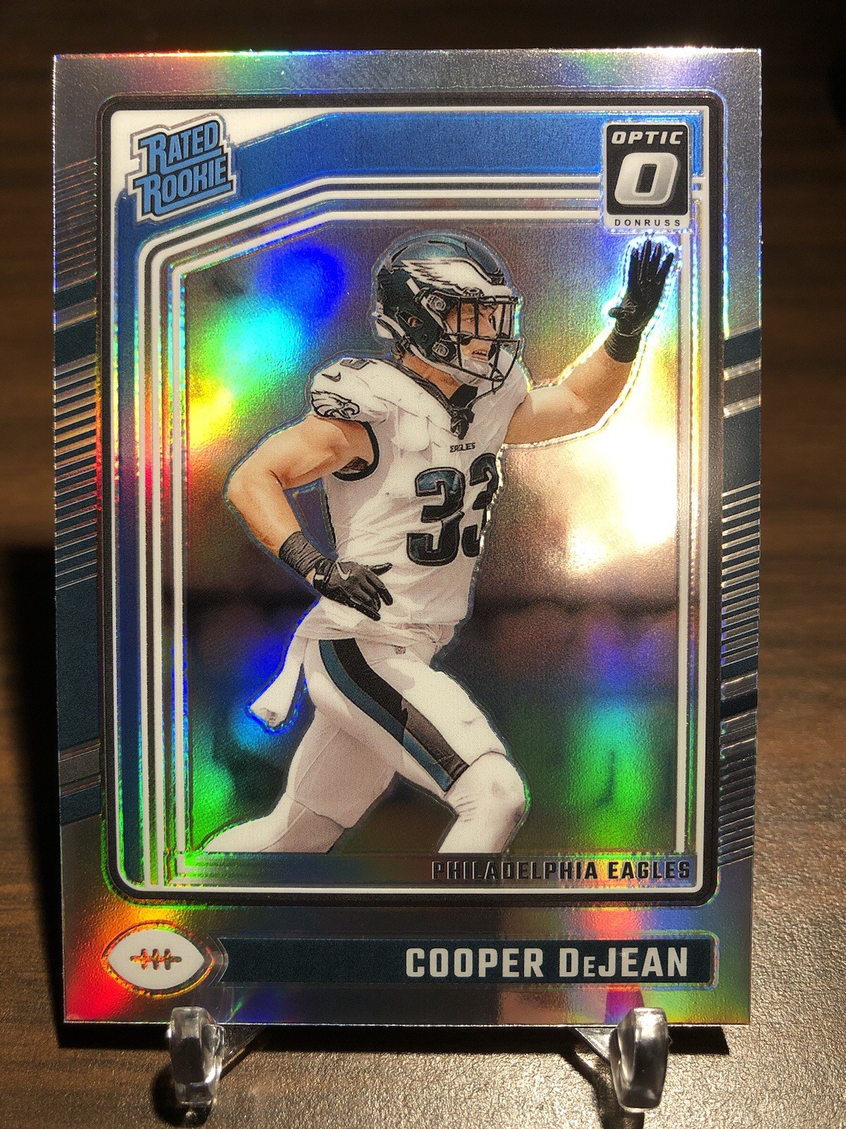 2024 Donruss Optic Rated Rookie Cooper DeJean Silver Holo Prizm RC Eagles #221