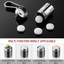 Titanium Small Pill Holder Keychain, Portable Pill Case Waterproof Pocket Pil...