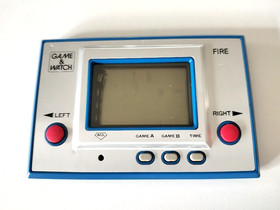 Nintendo RC-04 Game and Watch Silver Fire Boxed Japan Vintage Used #1652642