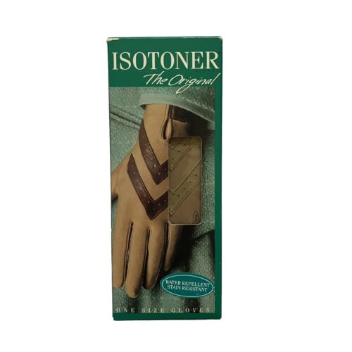 Boîte originale chameau ARIS ISOTONER détail cuir gants taille unique vintage - Photo 1 sur 2