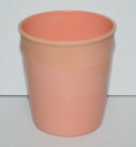 VINTAGE MASTER MIX FEED FARM ANIMAL ADVERTISING PINK PLASTIC CUP GLASS - Picture 2 of 5
