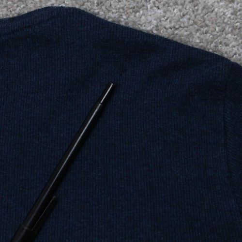 Structure Sweatshirt Mens Large Blue Cotton/Poly V-Neck L/S Pullover Sweater - Picture 9 of 12