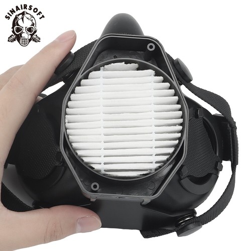 Tactical Respirator Gas Mask Half Face Facepiece Airsoft CS Mask Multi Function - Picture 10 of 20