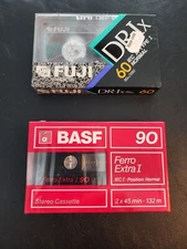 BASF 90 min. & Fuji 60 min. Blank Audio Cassettes