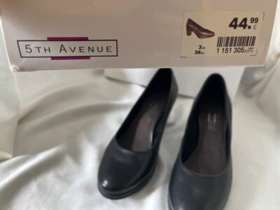 5th Avenue -Deichmann leather black shoes Comfortable block
