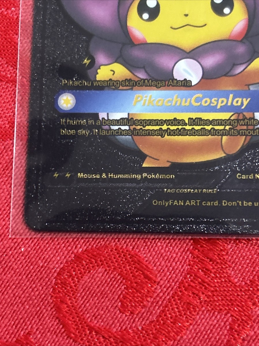 Pokemon Pikachu Mega Altaria Tag Cosplay 590hp Black Foil Fan Art