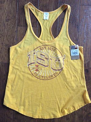 NEW Iowa State University Cyclones Juniors Womens Tank Top Shirt ISU Yellow